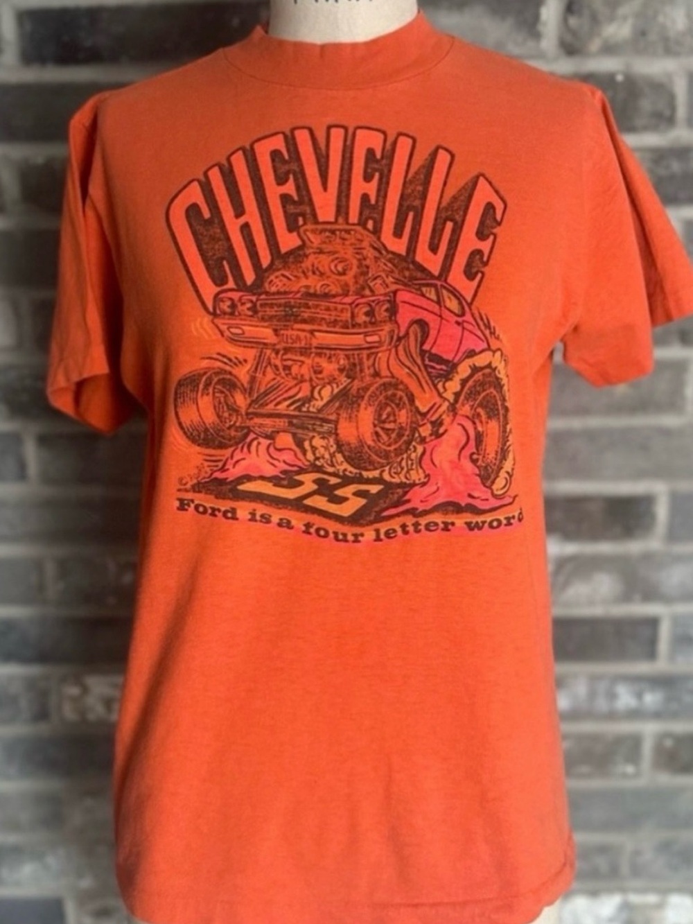 Vintage Chevelle Hot Rod Single Stitch Graphic T-Shirt 70s Muscle Car Tee